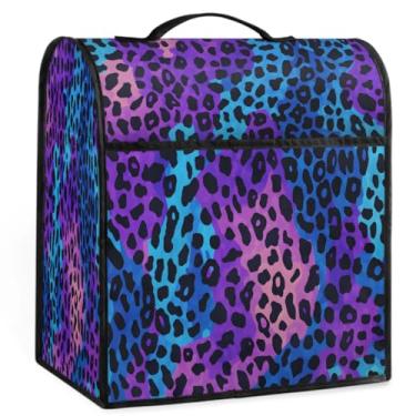 Imagem de Capa para misturadores Kitchen Aid estampa de leopardo animal Colorfu para batedeira de 6 a 8 quartos com bolso com zíper para auxílio de cozinha capas de armazenamento capas de utensílios de cozinha