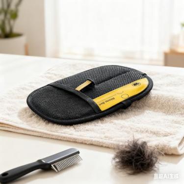 Imagem de Luva de remoção de pelos de animais de estimação, luva reutilizável para gatos e cães, removedor eletrostático de pelos para móveis