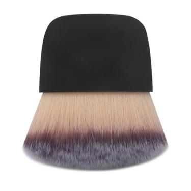 Imagem de Pó de pincel macio, material de fibra, macio para aplicação de maquiagem para todos os tipos de pele (preto)
