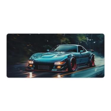 Imagem de Tapete de mesa para carro esportivo Rx7 Smoke JDM tapete de mouse pad antiderrapante grande material de escritório tapete de mesa de borracha impermeável para escritório jogo casa 40 x 90 cm