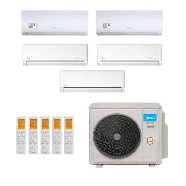Imagem de Ar-Condicionado Multi Split Inverter Midea 42.000 (3x Evap HW 9.000 + 2x Evap HW 12.000) Quente/Frio 220V								