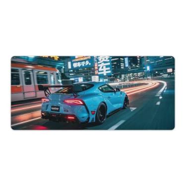 Imagem de HouLaiZhe JDM Car SUP Vs Subway Sports Cool Gaming Mouse Pads JDM Car Desk Pads Grandes Mousepads para teclado de mesa Tapete de computador 40 x 90 cm