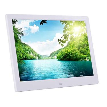Imagem de OKPJFHS Álbum de fotos eletrônico widescreen LED de 30.5 cm HD Advertising Player Shelf Player Photo Album Display Product Display Player Business Player Branco Preto 1280×800 (Branco