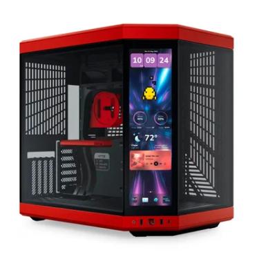 Imagem de Gabinete Hyte Y70 Touch Infinite Preto E Vermelho Mid Tower With 3 Tgw And Touch 14.9'' 60hz Display Cs-hyte-y70tti-rb