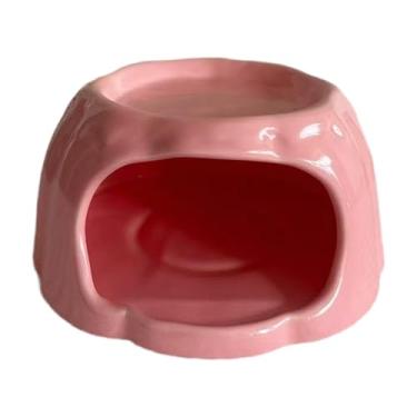 Imagem de Dualoai Casa para Hamster, Esconderijo para Hamster, Comedouro em Formato de para Furões, Pequenos Animais E Ratos, Rosa