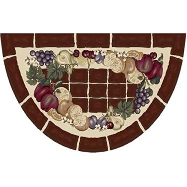 Imagem de Cozy Cabin Tapete antiderrapante vermelho Fruitful Harvest 48 cm x 78 cm