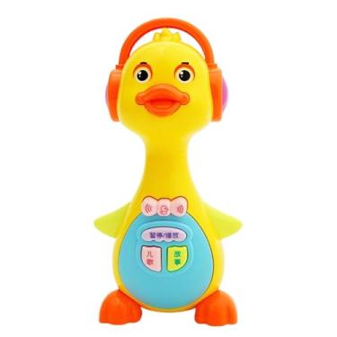 Imagem de Brinquedo Pato Andante para Crianças,Treino Para Sentar Com Luz - Animal Cantor a Andar Brinquedo Elétrico - para Meninos Crianças em Idade Pré-Escolar Sala Quarto Jardim Sala de Aula