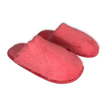 Imagem de Pantufa Feminina Felpuda, Rosa, Tamanho 38/39,Pantufas Femininas, Pantufas Masculinas, Chinelos para Spas