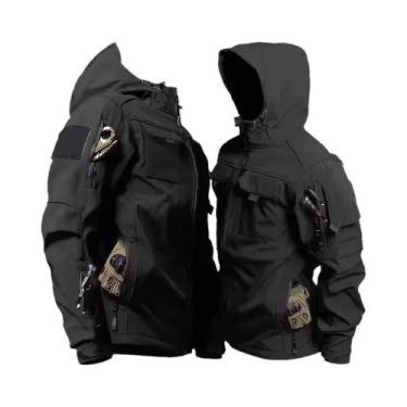 Imagem de Jaqueta Tática Masculina Impermeável E À Prova De Vento Com Capuz Para