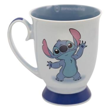 Imagem de Zonacriativa - Caneca Royal Stitch Aloha Disney 300ml | Cerâmica, formato elegante para o café da manhã e chá | Não vai ao micro-ondas/lava-louças