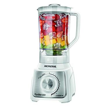 Imagem de MONDIAL Liquidificador Turbo, Branco/Inox, 1200W, 220V - L-1200 WI