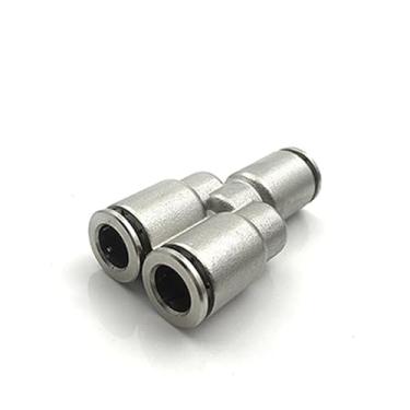 Imagem de Conector rápido pneumático pneumático de metal PU PV PE PY PM reto através de 4 6 8 10 12 mm compressor de ar mangueira conector de alta pressão (PY, 12 mm)