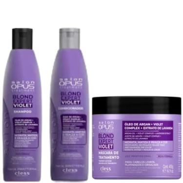 Imagem de KIT SHAMPOO 350ML + CONDICIONADOR 350ML + MASCARA 400GR BLOND EXPERT VIOLET