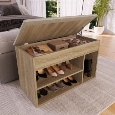 Imagem de Sapateira com Bau Estofado Lua Completa Moveis