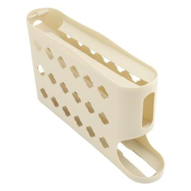 Imagem de Asixxsix Suporte para ovos para frigorífico, organizador de ovos com 4 níveis, poupa espaço, para 30, suporte automático para com rodas para frigorífico (Amarelo)