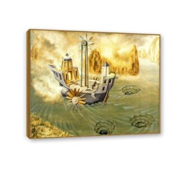 Imagem de Zeichn8u Remedios Varo Paintings The World Beyond Remedios Varo Pôster de parede Surrealismo Arte em tela para sala de estar escritório decoração de parede presente pronto para pendurar Moldura de