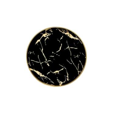 Imagem de Bandeja Redonda Dourado Decorativa (Bandeja Preta Pequena)