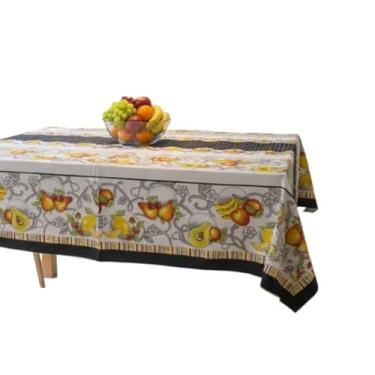 Imagem de Toalha De Mesa Quadrada 4 Lugares 145x145cm Poliéster e Algodão(Mesa Frutada)