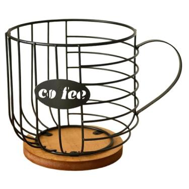 Imagem de IEUDNS Porta-cápsulas de café, recipiente para cápsulas de café, cesto de armazenamento para cozinha e cafeteria, Preto