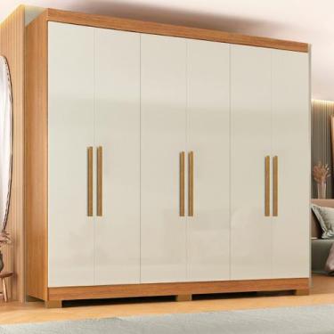 Imagem de Guarda-roupa Paris 6 Portas Mdp com Pés - Maxel