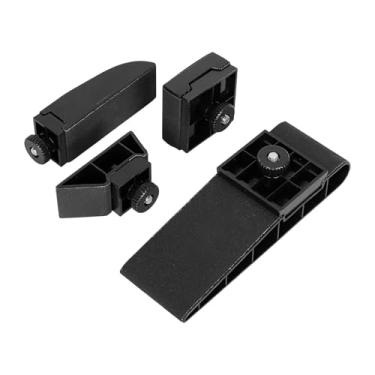 Imagem de Generic Conjunto de 4 blocos de lixa para polimento e remoção de ferrugem em madeira e carroceria. Versátil, com lixas quadradas, chanfradas em cunha, Preto