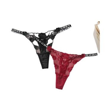 Imagem de Conjunto De Lingerie Feminina Em Renda Preta E Branca Com Estampa Flor