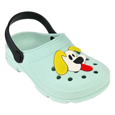 Imagem de Sandália Babuche Infantil Menino Cachorrinho - Sziv, Azul com preto, 2