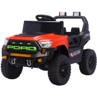 Imagem de Carrinho Elétrico Jipe Trail Boss 12V BANGTOYS Vermelho, Vermelho