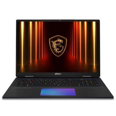 Imagem de MSI Titan 18 HX AI 45.7 cm 120Hz MiniLED UHD+ Laptop para jogos: Intel Ultra 9-285HX, NVIDIA Geforce RTX 5080, 64GB DDR5, SSD NVMe 4TB, Thunderbolt 5, Wi-Fi 7, Win 11 Pro: Preto A2XWIG-616US