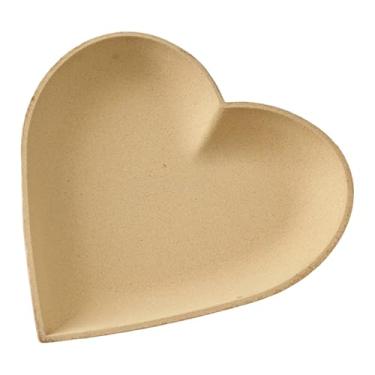 Imagem de Generic Tigela decorativa em forma de coração de madeira, porta-perfumes e joias, peça central, bandeja para servir em mesa de centro, pia, vaso de plantas ou, 21.5cmx21cmx3cm