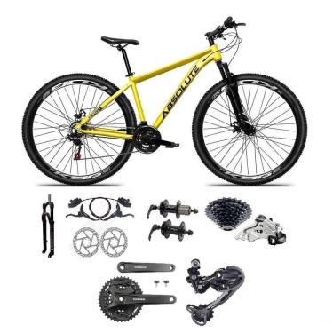 Imagem de Bicicleta Aro 29 Absolute Nero 5 Câmbios Shimano Deore E Altus 27v Freio Hidraulico Garfo C/trava -amarelo Tam.19