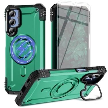 Imagem de Bonkier Capa para celular Samsung Galaxy A56 5G [compatível com Magsafe] [proteção contra quedas de grau militar de 15 pés] com protetor de tela e protetor de lente, capa resistente à prova de choque