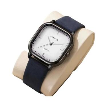 Imagem de Relógio Minimalista Masculino De Quartzo Com Pulseira De Couro, Estilo