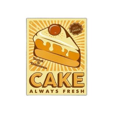 Imagem de Kit 5 Placas Decorativa Padaria Bolo - Cake Always Fresh