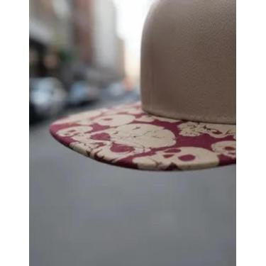 Imagem de Boné Aba Reta Caveira Skull Snapback Adulto Ajustável Estilo Streetwea