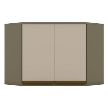 Imagem de Armário Aéreo évelin Canto Obliquo 2 Portas 67 Cm Duna Cristal – Henn