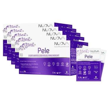Imagem de Kit 5 Nuova Pele Colágeno Hidrolisado Catarinense Abacaxi