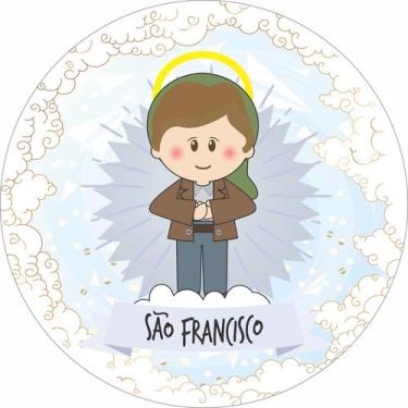 Imagem de Painel de Lona Redondo Santinhos Católicos  Pastorinhos São Francisco 