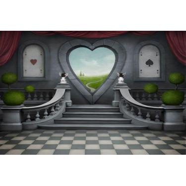 Imagem de Painel em Tecido Sublimado Escadaria País das Maravilhas - Fabrika de 