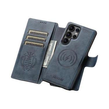 Imagem de Capa Magnética De Couro PU Com Carregamento Sem Fio E Suporte Para Car