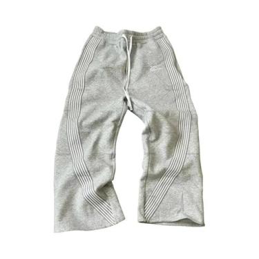 Imagem de Calças Casuais Táticas Unissex Y2K Bordadas Em Camo Com Cordão, Calças