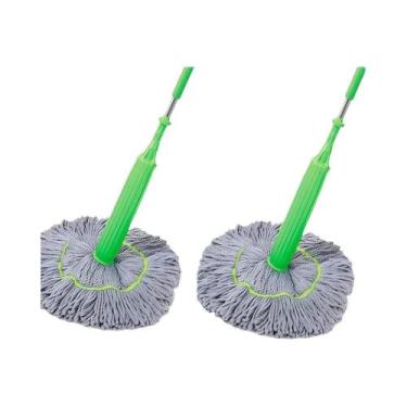 Imagem de Mop Microfibra Ajustável 2 Em 1 Com Autoespremedor, Rotação 360 graus 
