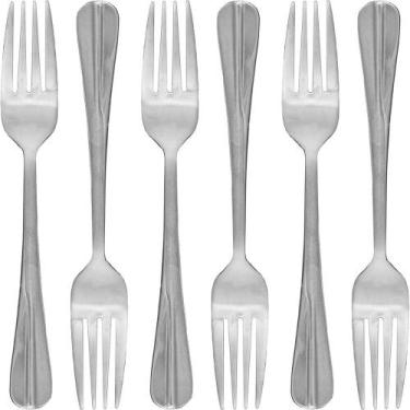 Imagem de Conjunto c/ 6 garfos de sobremesa aço inox lyor positano 16cm