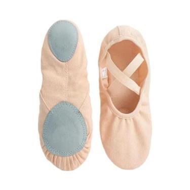 Imagem de Sapatilhas De Balé Em Lona Para Meninas E Mulheres, Elásticas E Sem Ca