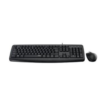 Imagem de Kit Teclado e Mouse Rapoo NX1600 104 Teclas, Descanso de Pulso, Óptico, 1600 DPI, USB, Preto -NX1600-Unissex
