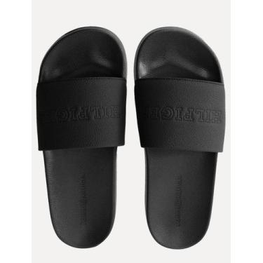 Imagem de Chinelo Tommy Hilfiger Tumble Pool Slide Preto Tamanho Calçado:39