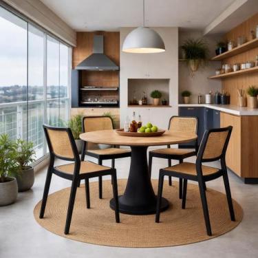 Imagem de Cadeira Lia em Polipropileno com Proteção Uv para Sala de Jantar Preta