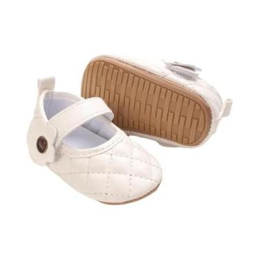 Imagem de Sapatos De Batismo Para Meninas Recém-Nascidas, Brancos, Com Solado De