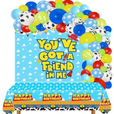 Imagem de Artigos de festa BIGKEOKI Blue Sky Cartoon Story Birthday