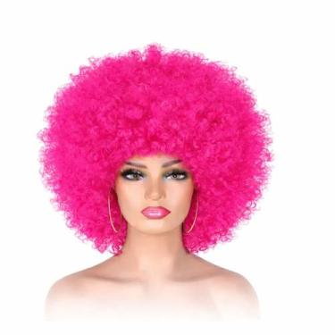 Imagem de Peruca Black Power Gigante Acessório Para Carnaval Cor:Pink - RPires, 